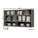 Ver imagem 4 de Módulo Cozinha Henn Connect Aéreo P/ C/ 1 Porta Basculante Ripada 120cm Duna/cristal-henn