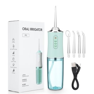 Irrigador Bucal Portátil Prova D Agua Limpeza Oral Dental Power Floss Otimo P Implante - Verde