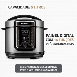 Panela de Pressão Elétrica Digital 5l Mondial 900w 110v - 3