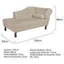 Ver imagem 3 de Diva Recamier Dora 140cm Lado Esquerdo Bege