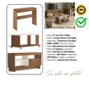 Ver imagem 7 de Sala de Estar City Rack 65'' Polegadas Mesa de Centro e Aparador Cinamomo/Off White