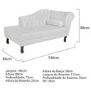 Ver imagem 3 de Diva Recamier Dora 140cm Lado Esquerdo Branco