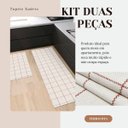 Ver imagem 4 de Tapete Jogo Cozinha 2 Peças Passadeira 1,30m X 0,45m Capacho 0,65m X 0,45m  Antiderrapante