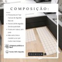 Ver imagem 5 de Tapete Jogo Cozinha 2 Peças Passadeira 1,30m X 0,45m Capacho 0,65m X 0,45m  Antiderrapante