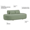 Ver imagem 3 de Sofá Orgânico Horizonte 3 Lugares 210cm Bouclé Verde Claro - Nexta Casa
