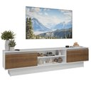 Ver imagem 2 de Rack para TV até 80 Polegadas 218 cm 2 Portas Branco/Rustic Glamy Madesa