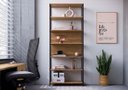 Ver imagem 1 de Estante 7 Prateleiras 211,5cm Home Office Nogal/preto