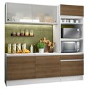 Ver imagem 3 de Cozinha Compacta Madesa Topazio Pop com Armário, Balcão e Tampo Branco/Rustic