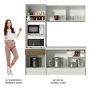 Ver imagem 7 de Cozinha Compacta Madesa Topazio Pop com Armário, Balcão e Tampo Branco/Rustic