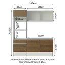 Ver imagem 4 de Cozinha Compacta Madesa Topazio Pop com Armário, Balcão e Tampo Branco/Rustic