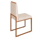 Ver imagem 4 de Conjunto Duas Cadeiras Sala Jantar Barcelona Base Bronze:bege