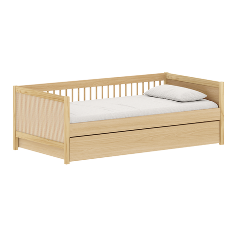 Bicama Solteiro Infantil com Palinha Natural Linha Paglia Quater Carvalho Malva