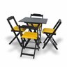 Conjunto Dobrável com 4 Cadeiras Amarelo - 1