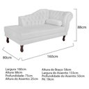 Ver imagem 3 de Diva Recamier Dora 160cm Lado Esquerdo Branco