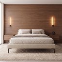 Ver imagem 1 de Cama Base Box King Unique Sommier Pés de Metal Linho Bege Desk Design