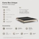 Ver imagem 6 de Cama Base Box King Unique Sommier Pés de Metal Linho Bege Desk Design