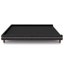 Ver imagem 6 de Cama Casal Base Box Pés Madeira 140cm Suném P05 Linho Cinza Escuro Bouclê Cru - Lyam Decor