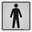 Ver imagem 1 de Placa de Alumínio Auto-adesiva 12x12cm Sanitario Masculino - 900 Aa - Sinalize Placa 12x12 (sanitari