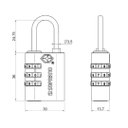 Ver imagem 5 de CADEADO SOPRANO TSA SEGREDO CA Z30