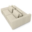 Ver imagem 7 de Sofá Ilha e Puff Sala Living 245cm Siesta M22 Linho Areia - Mpozenato