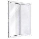 Ver imagem 1 de Porta Balcão de Correr com Veneziana de Alumínio Branco 3 Folhas Móveis Cmc Classic-2.10ax1.50l