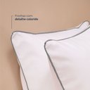 Ver imagem 4 de Kit 2 Fronhas Linea 50cm X 70cm Micropercal 200 Fios - Cinza - 100% Poliéster