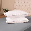 Ver imagem 2 de Kit 2 Fronhas Linea 50cm X 70cm Micropercal 200 Fios - Cinza - 100% Poliéster
