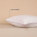 Ver imagem 5 de Kit 2 Fronhas Linea 50cm X 70cm Micropercal 200 Fios - Cinza - 100% Poliéster