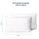 Ver imagem 7 de Kit 2 Fronhas Linea 50cm X 70cm Micropercal 200 Fios - Cinza - 100% Poliéster