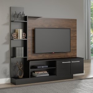 Estante Home Tv 50 Pol. Completo 165 X 155 Cm Mdp Castanho 0633 Menu