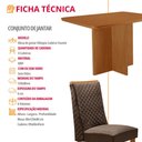 Ver imagem 7 de Mesa de Jantar Olimpia 120cm Tampo MDF Laminado Canto Copo com 4 Cadeiras Yasmin