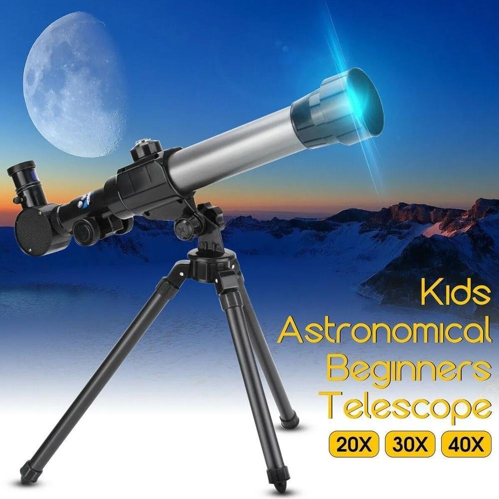KIT LUNETA ASTRONOMICA COMPLETA COM TRIPE LETE 40X EDUCACIONAR ...