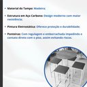 Ver imagem 3 de Conjunto Mesa Alta Bar Bistrô Redonda Imbuia 4 Bancos Industrial White Don Castro Decor Industrial P
