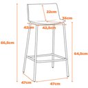 Ver imagem 7 de Kit 4 Banquetas Ipanema Média Fratini 86,50 cm (altura) em Polipropileno Base em Aço Nude