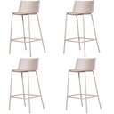 Ver imagem 1 de Kit 4 Banquetas Ipanema Média Fratini 86,50 cm (altura) em Polipropileno Base em Aço Nude