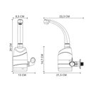 Ver imagem 5 de Torneira Elétrica Zagonel Luna de Parede 5500w Preta 220v