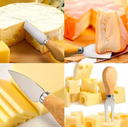 Ver imagem 2 de Conjunto 4 Peças Cortar Queijos Aço Inoxidável