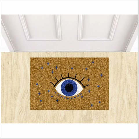 Tapete Antiderrapante Olho Magico 60x40 Ouro