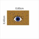 Ver imagem 2 de Tapete Antiderrapante Olho Magico 60x40 Ouro