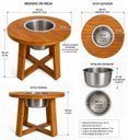 Ver imagem 6 de Mesa Champanheira e Cervejeira Redonda de Madeira com Balde Alumínio Cervejeira 60cm