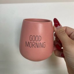 Jogo 4 Caneca Bojuda 260ml Porcelana Fosca para Cappuccino - Rosa - 3