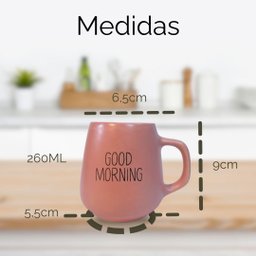 Jogo 4 Caneca Bojuda 260ml Porcelana Fosca para Cappuccino - Rosa - 2