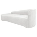Ver imagem 4 de Recamier Curvo Orgânico 180cm 3 Lugares Lado Esquerdo para Sala de Estar Bouclé Paris Branco