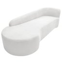 Ver imagem 6 de Recamier Curvo Orgânico 180cm 3 Lugares Lado Esquerdo para Sala de Estar Bouclé Paris