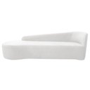 Ver imagem 2 de Recamier Curvo Orgânico 180cm 3 Lugares Lado Esquerdo para Sala de Estar Bouclé Paris Branco