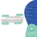 Ver imagem 5 de Recamier Curvo Orgânico 180cm 3 Lugares Lado Esquerdo para Sala de Estar Bouclé Paris Branco