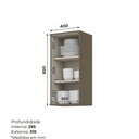 Ver imagem 4 de Armário Aéreo 1 Porta 40cm 100% MDF Aurora