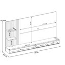Ver imagem 4 de Painel para TV 60 pol com Bancada Suspensa 190cm Elion D05 Cedro Bali - Lyam Decor