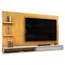 Ver imagem 2 de Painel para TV 60 pol com Bancada Suspensa 190cm Elion D05 Cedro Bali - Lyam Decor