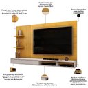 Ver imagem 3 de Painel para TV 60 pol com Bancada Suspensa 190cm Elion D05 Cedro Bali - Lyam Decor